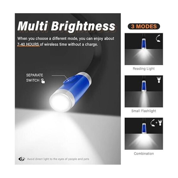 Vekkia Luz LED de lectura recargable para el cuello luces_3