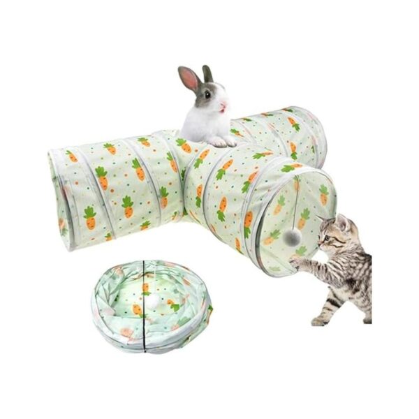 Vehomy Túneles de conejo conejo gato túnel plegable de