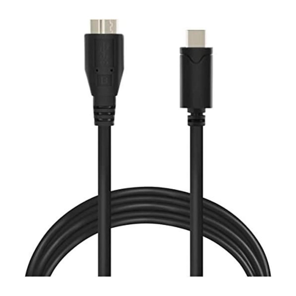 Vebner SuperSpeed USB tipo C 3.1 a MicroB de 20 pies Negro
