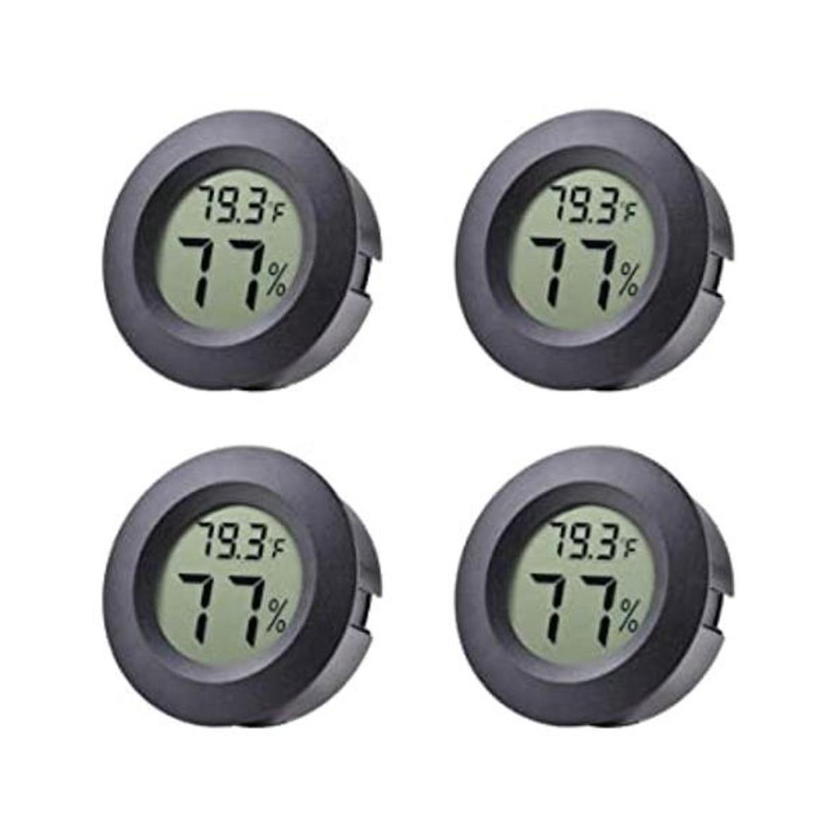Veanic Paquete de 4 mini termómetro higrómetro Fahrenheit