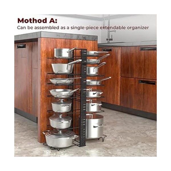 Vdomus Organizador expandible para ollas con 4 posiciones_4