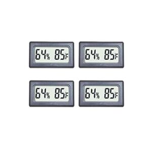 Veanic Paquete de 4 mini termómetro digital higrómetro_1