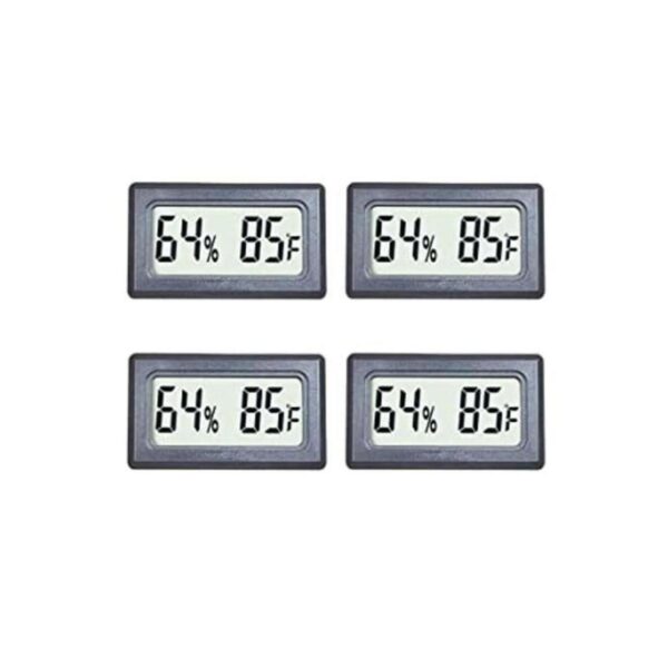 Veanic Paquete de 4 mini termómetro digital higrómetro_1