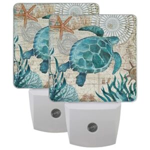 Vdsrup Vintage Ocean Turtle Night Light Set of 2 Sea_1