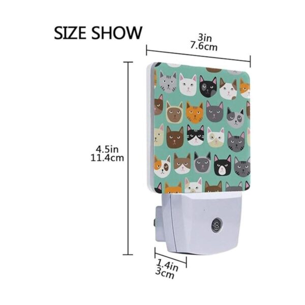Vdsrup Juego de 2 luces nocturnas LED para gatitos y_3