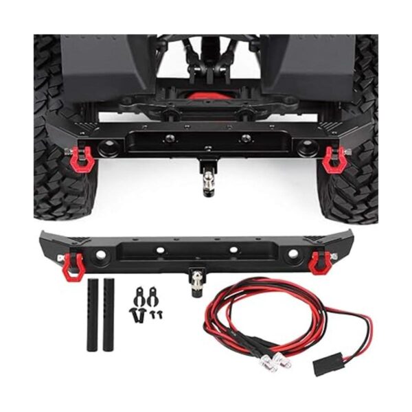 Vbest Life Parachoques trasero de metal con 2 luces LED y