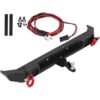 Vbest Life Parachoques trasero de metal con 2 luces LED y