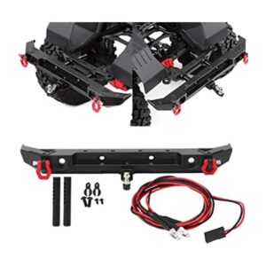 Vbest Life Parachoques trasero de metal con 2 luces LED y