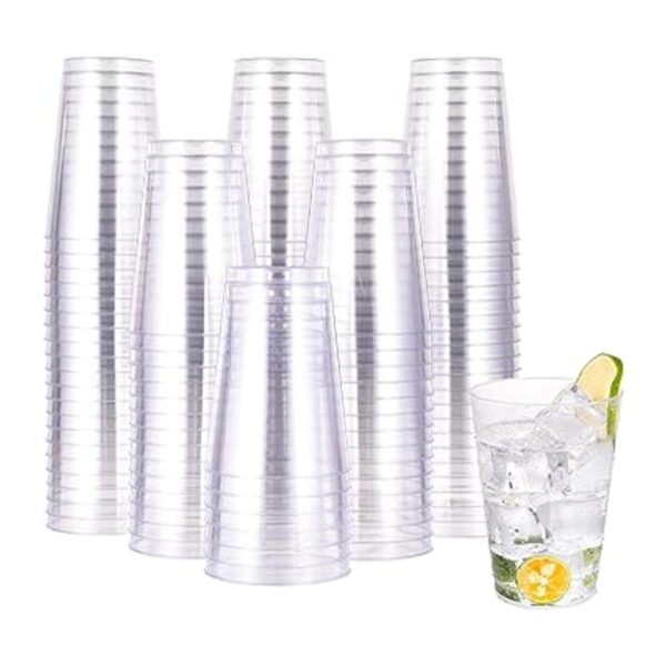 Vasos de plástico transparente de 12 onzas paquete de 100_1