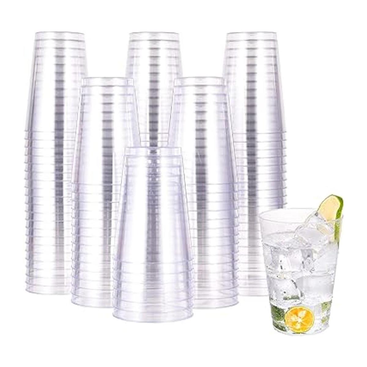 Vasos de plástico transparente de 12 onzas paquete de 100