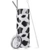 Vaso con estampado de leopardo de vaca de 30 onzas