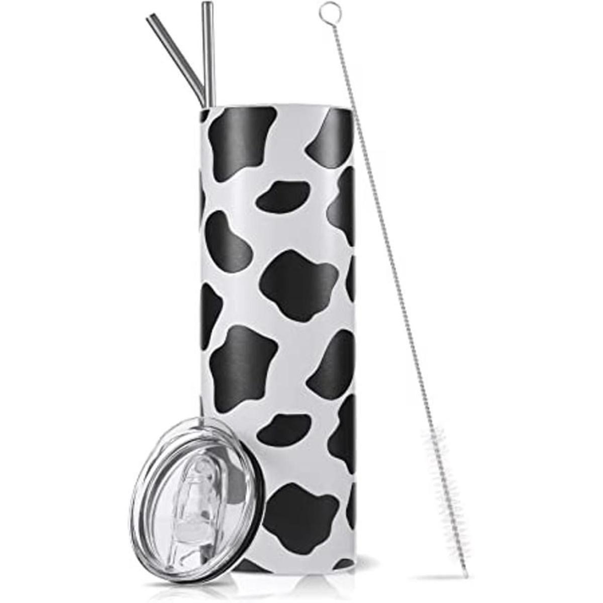 Vaso con estampado de leopardo de vaca de 30 onzas