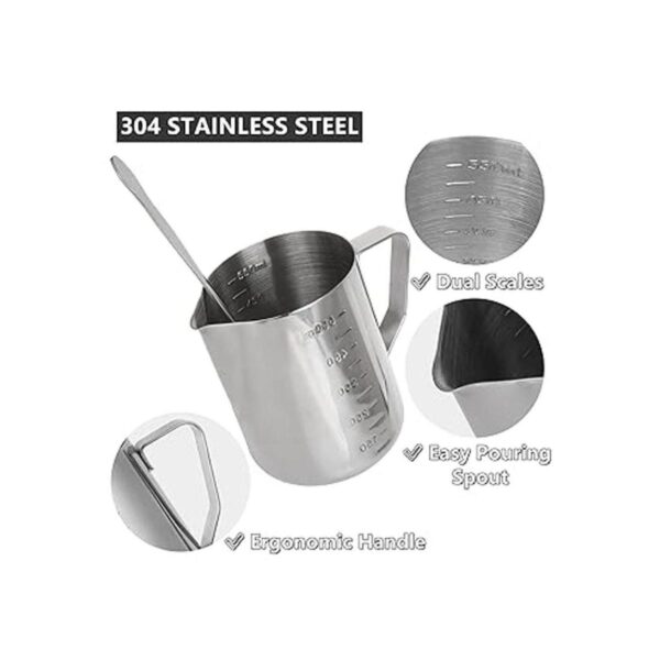 Vaso medidor de cera de acero inoxidable con cuchara 20