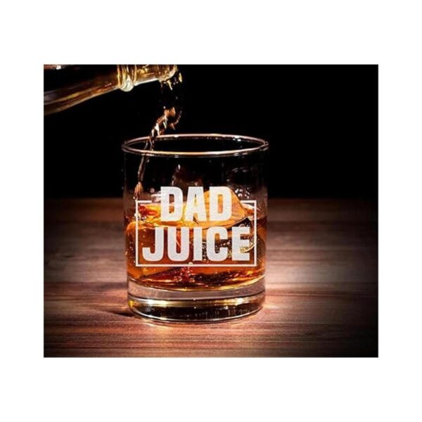 Vaso de whisky con jugo para papá divertido regalo de