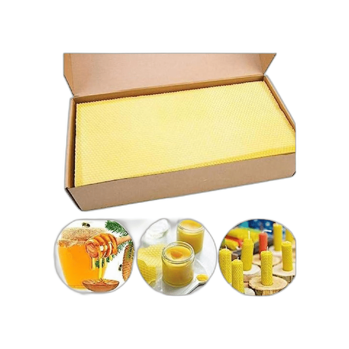 Varybeaty Base de cera de abejas 30 hojas de cera de