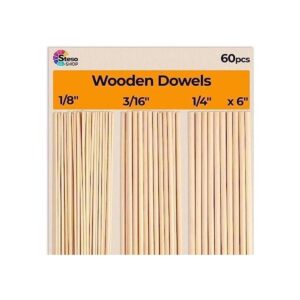 Varillas de pasador de madera Varilla de pasador de 6