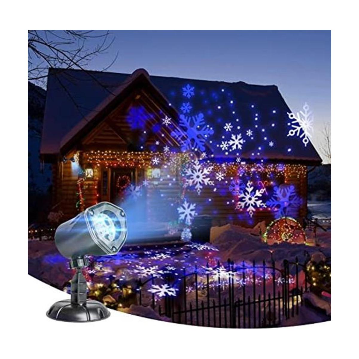 Vanthylit Luces de proyección de Navidad blanco y azul