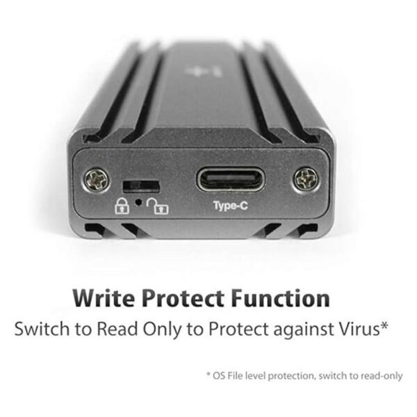 Vantec M.2 Nvme SSD to USB 3.1 Gen 2 Type C Enclosure with_2