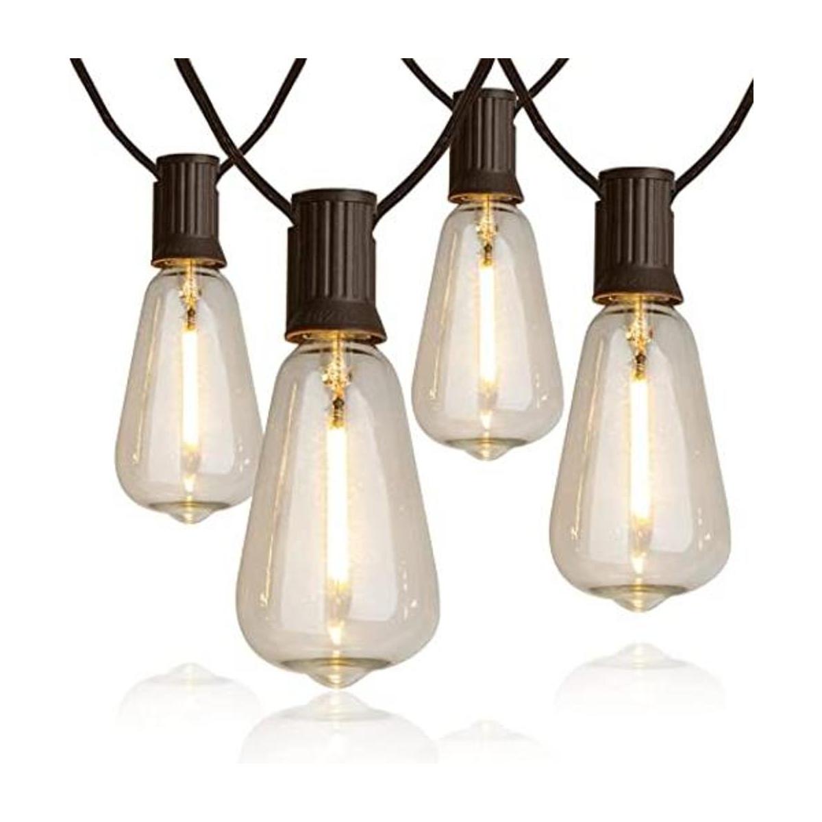 Vanthylit Cadena de luces para exteriores de 15 pies con