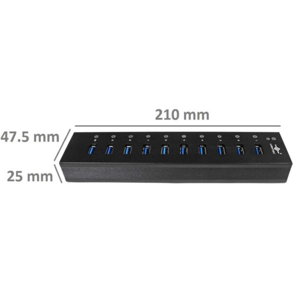 Vantec Hub USB 3.0 de 10 puertos aluminio con_3