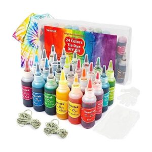 Vanstek Kit de teñido anudado 24 colores teñido de tela