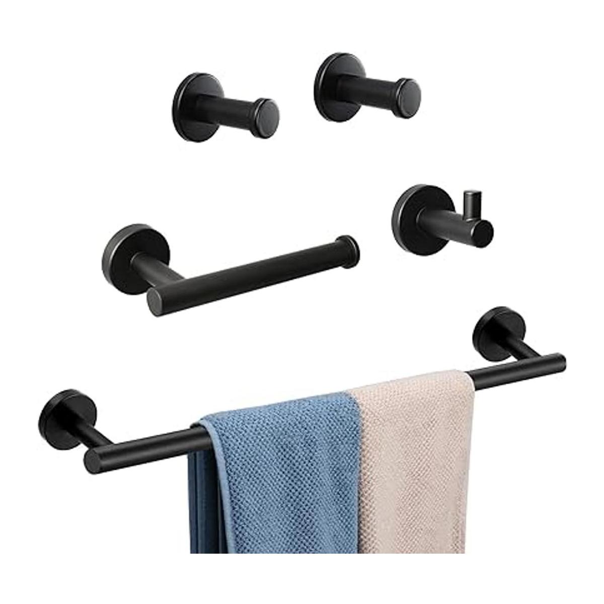 Vanloory Juego de 5 piezas de accesorios de baño de acero