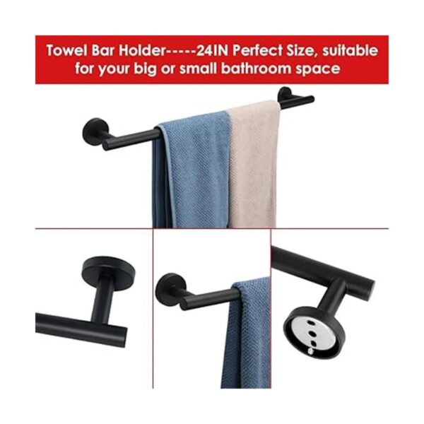 Vanloory Juego de 5 piezas de accesorios de baño de acero_2