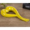 VanEnjoy 10 inches Heart Shaped Yellow Ceramic Vase