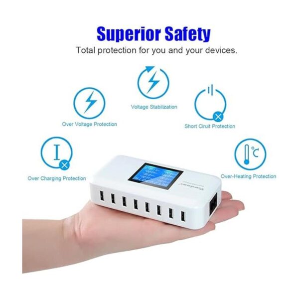 Vanbon Cargador de pared USB de 60 W y 8 puertos estación_2
