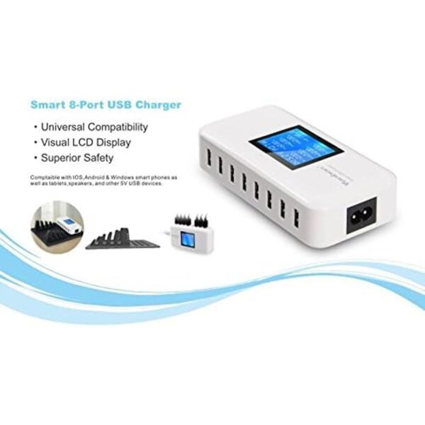 Vanbon Cargador de pared USB de 60 W y 8 puertos estación_3