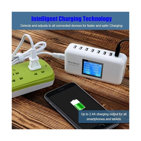 Vanbon Cargador de pared USB de 60 W y 8 puertos estación_5