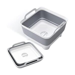 Vamako Fregadero portátil plegable de 9 l con tapón de_1