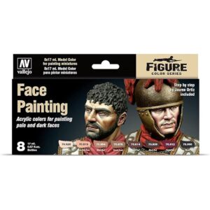 Vallejo Juego de pintura facial 0.6 fl oz juego de 8_1