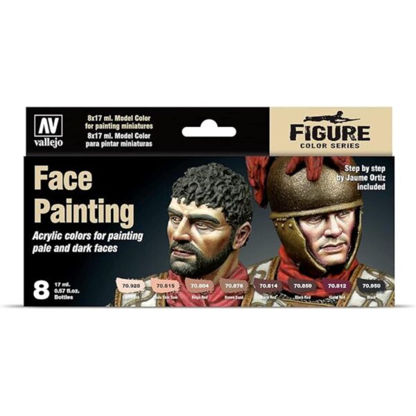 Vallejo Juego de pintura facial 0.6 fl oz juego de 8_1