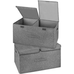 Valease Paquete de 2 cajas de almacenamiento grandes con