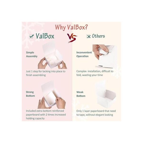 ValBox Cajas de regalo de 8 x 8 x 4 pulgadas 12 cajas de_3