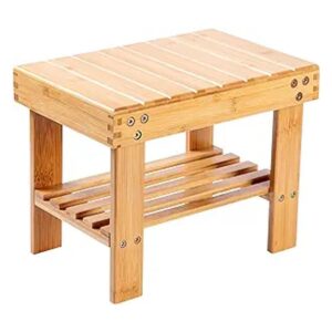 VaeFae Taburete pequeño de bambú para niños reposapiés de_1