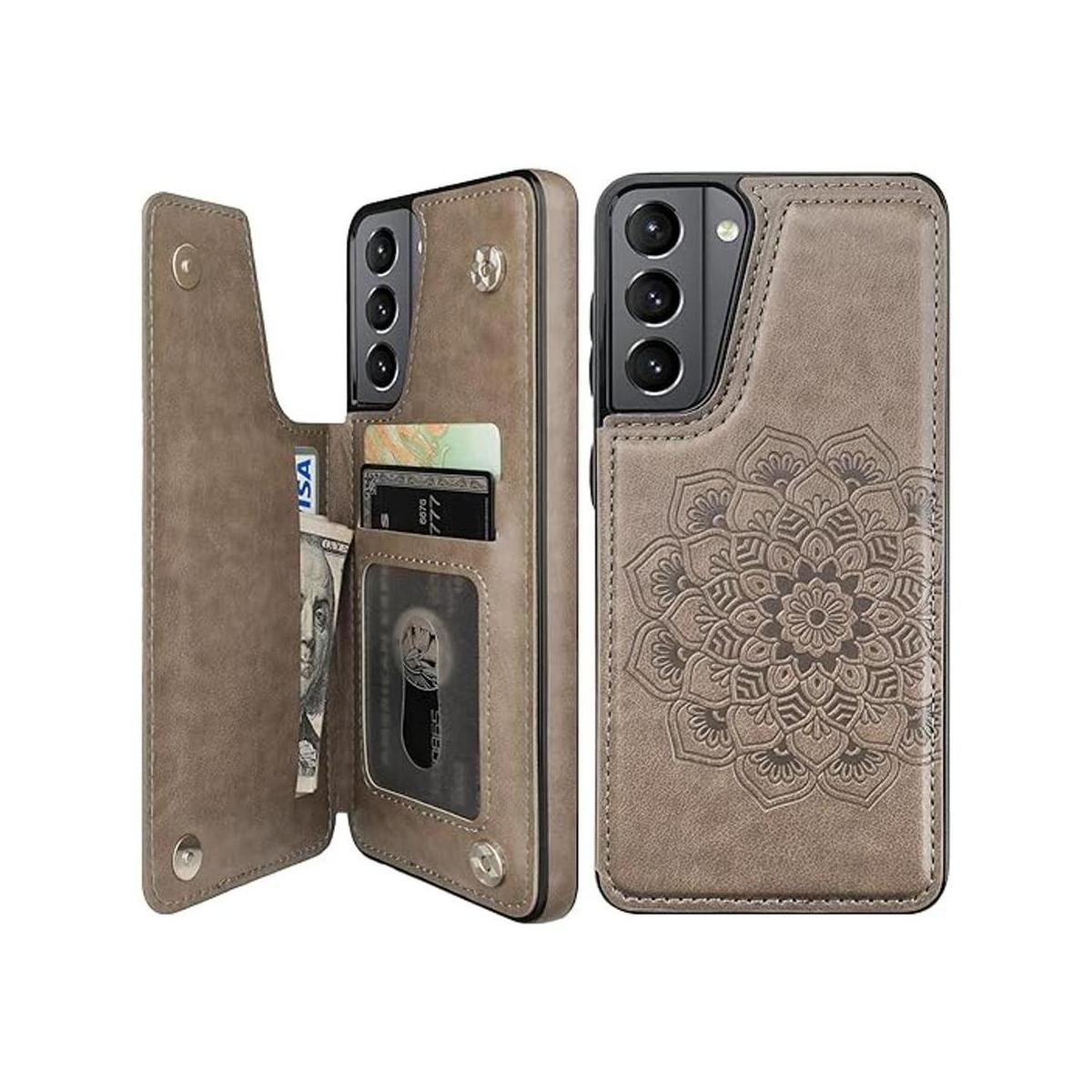 Vaburs Funda tipo cartera para Galaxy S21 con tarjetero