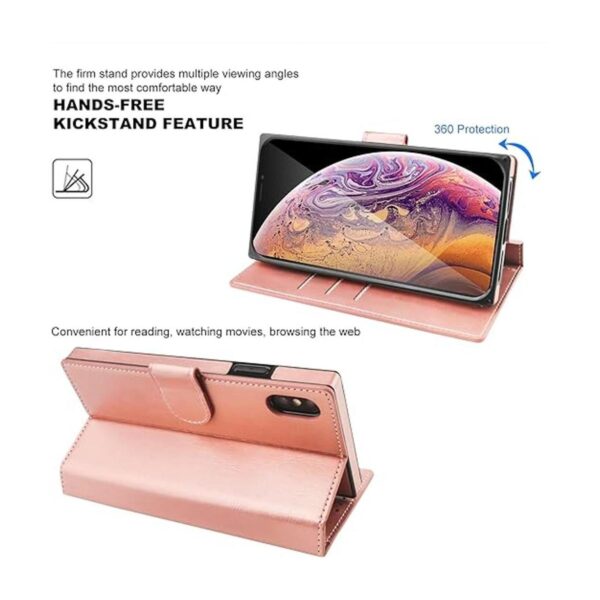 Vaburs Funda tipo cartera compatible con iPhone Xs Max con_5