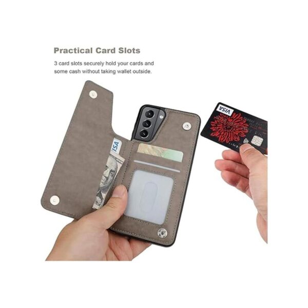 Vaburs Funda tipo cartera para Galaxy S21 con tarjetero_4