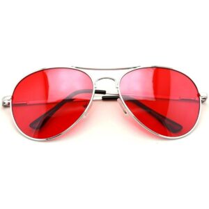 VW Eyewear Gafas de sol de metal plateado con lentes de_1