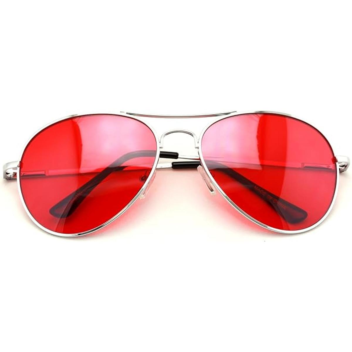 VW Eyewear Gafas de sol de metal plateado con lentes de