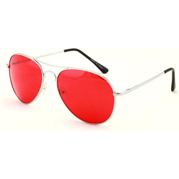 VW Eyewear Gafas de sol de metal plateado con lentes de_2