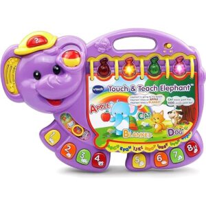 VTech elefante para tocar y aprender morado exclusivo en_1