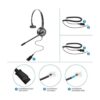 VTTelephoneHeadset Micrófono con cancelación de ruido QD
