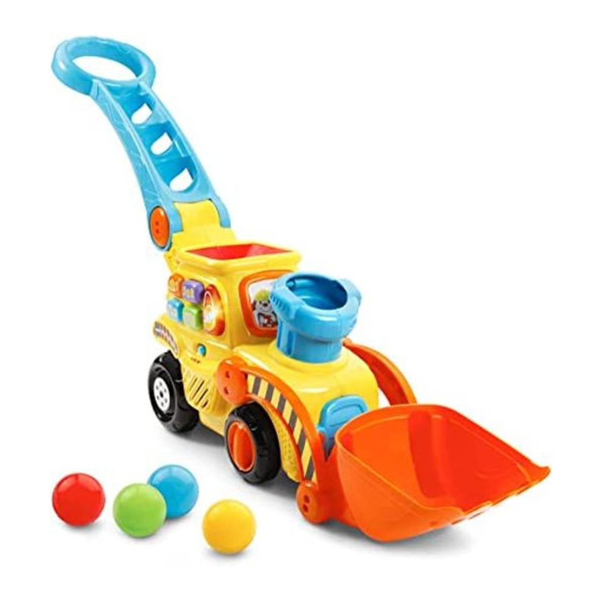 VTech Bulldozer Push Pop PopaBalls amarillo