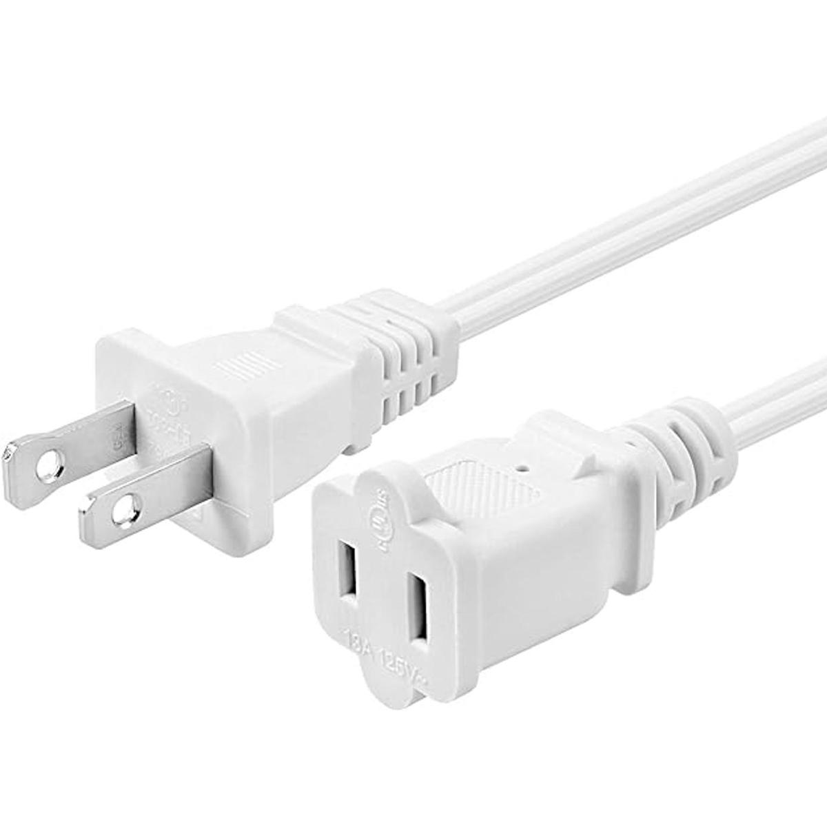 VSEER Cable de extensión de 2 clavijas macho y hembra de 2
