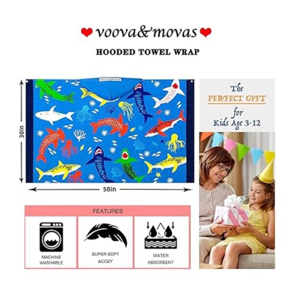 VOOVA MOVAS Toalla de playa de baño con capucha para_4