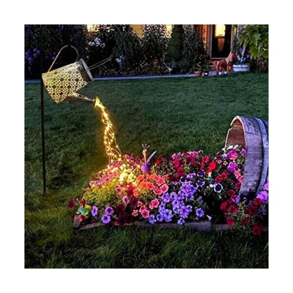 VOOKRY Regadera solar con luces luces solares grandes_1