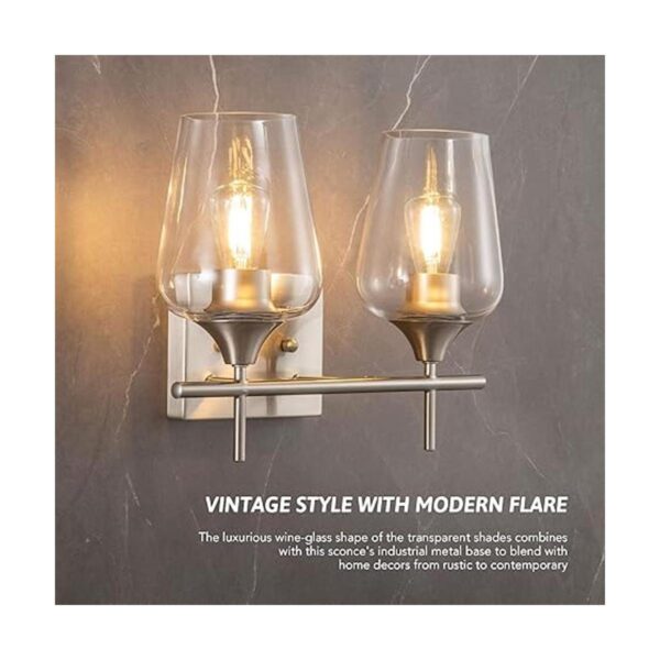 VONLUCE 2Light Vanity Lights for Bathroom Brushed Nickel_2